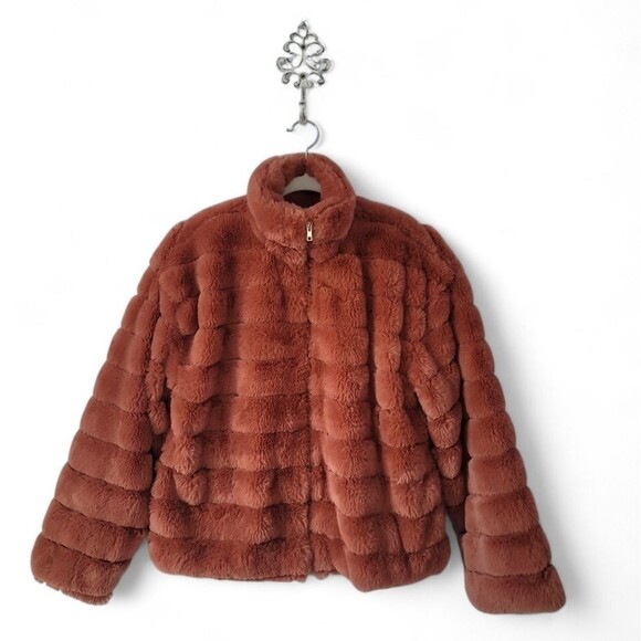 Blue Pepper Faux Fur Jacket - Picture 1 of 6